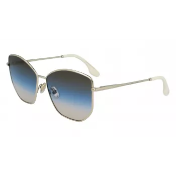Victoria Beckham VB225S-734 dámske nadrozmerné hranaté slnečné okuliare - havana acetátový rám s hnedými gradientovými sklami - 59 mm
