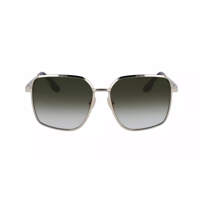 Victoria Beckham VB234S-700 dámske nadrozmerné hranaté slnečné okuliare zlatý rám hnedé šošovky 59 mm