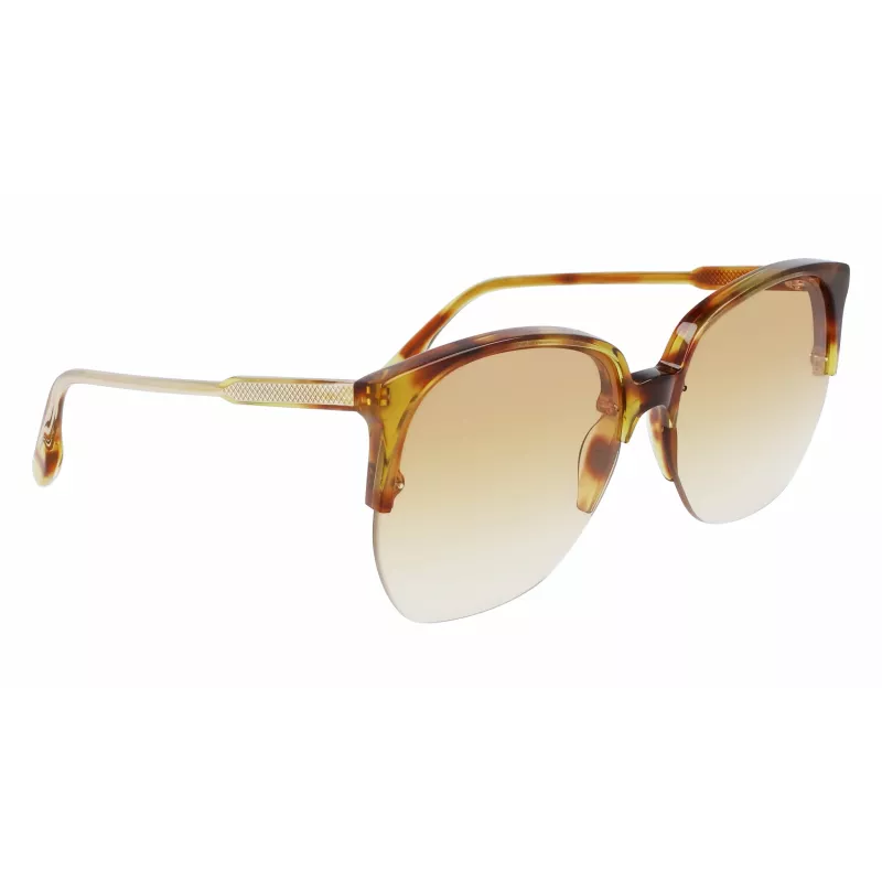 Victoria Beckham VB617S-222 dámske nadrozmerné butterfly slnečné okuliare Havana acetát hnedý gradient