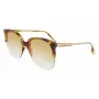 Victoria Beckham VB617S-222 dámske nadrozmerné butterfly slnečné okuliare Havana acetát hnedý gradient