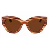 Victoria Beckham VB628S-230 dámske slnečné okuliare, motýlikové, havana acetát, hnedé gradientové sklá 55/21/145 mm