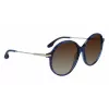 Victoria Beckham VB632S-419 dámske slnečné okuliare Havana modrý gradient 58mm