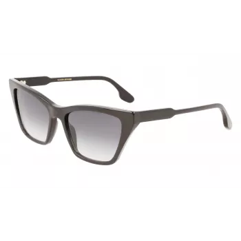 Victoria Beckham VB638S-001 dámske hranaté slnečné okuliare čierna/sivá 55/17/140 mm
