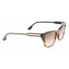 Victoria Beckham VB638S-005 dámske hranaté acetátové slnečné okuliare - čierny rám, sivé gradientové sklá 55/17/140 mm