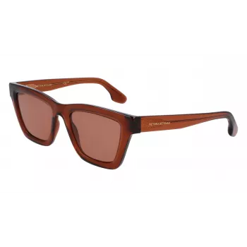 Victoria Beckham VB656S-203 dámske slnečné okuliare - hnedý havana acetátový rám s hnedými gradientovými sklami - 52 mm