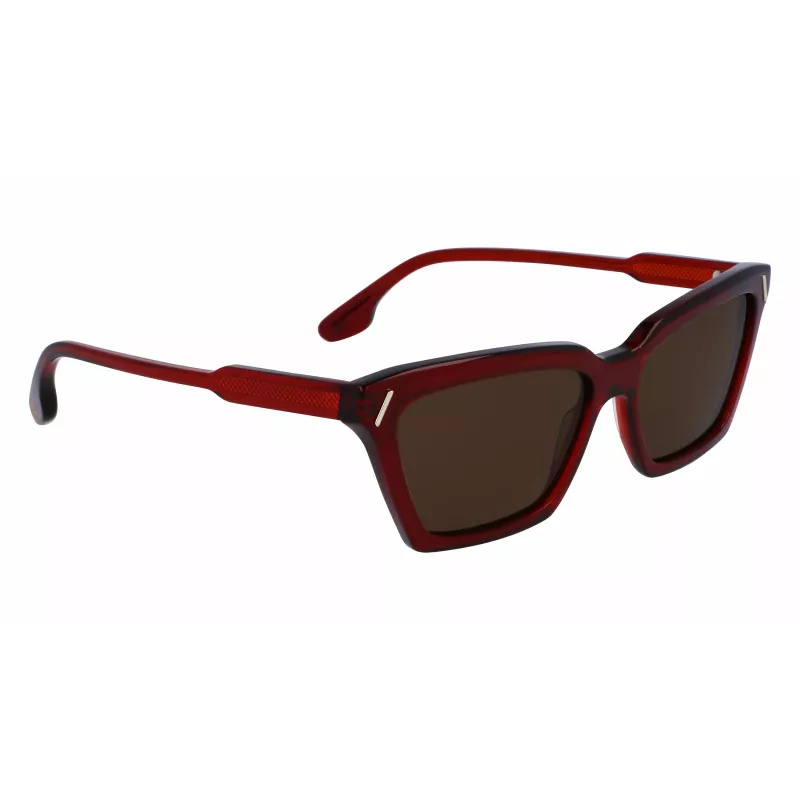 Victoria Beckham VB661S5716610 dámske hranaté acetátové slnečné okuliare - Red Havana 57 mm