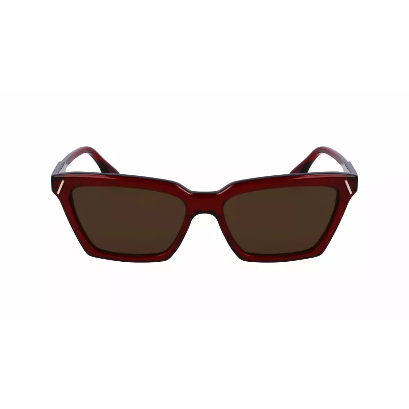 Victoria Beckham VB661S5716610 dámske hranaté acetátové slnečné okuliare - Red Havana 57 mm
