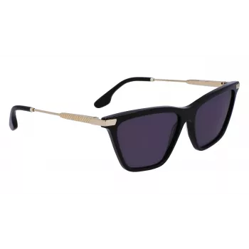 Victoria Beckham VB663S-001 dámske slnečné okuliare - čierny acetátový rám, sivé polykarbonátové sklá, 57/15/140 mm