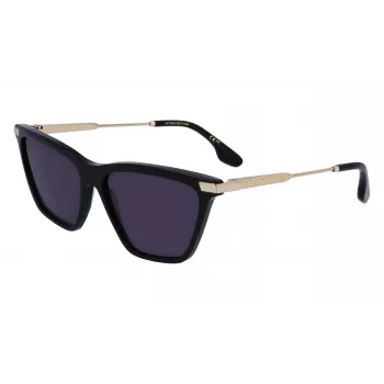 Victoria Beckham VB663S-001 dámske slnečné okuliare - čierny acetátový rám, sivé polykarbonátové sklá, 57/15/140 mm