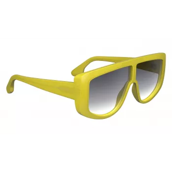 Victoria Beckham VB664S-709 dámske hranaté slnečné okuliare, zlatý kovový rám, hnedé gradientové sklá, 61 mm