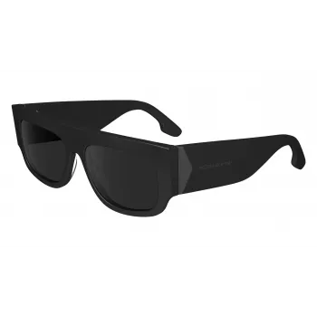 Victoria Beckham VB666S5516001 dámske hranaté slnečné okuliare - čierny acetátový rám, čierne polykarbonátové sklá, 55/16/145 mm