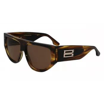 Victoria Beckham VB676S dámske slnečné okuliare - havannovo-hnedý acetátový rám s hnedými gradientovými sklami - 55/14/145 mm