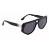 Victoria Beckham VB681S5815001 dámske hranaté slnečné okuliare čierny acetátový rám sivé sklá 58mm
