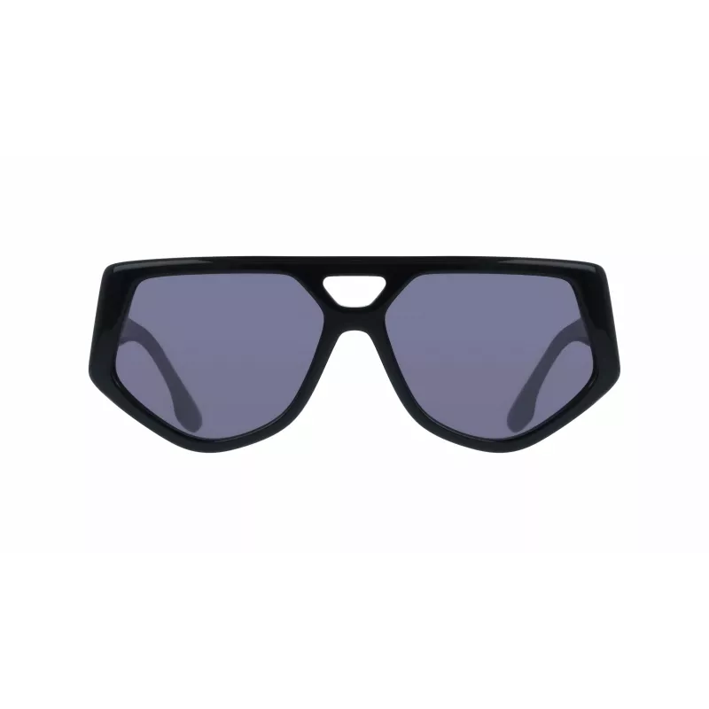 Victoria Beckham VB681S5815001 dámske hranaté slnečné okuliare čierny acetátový rám sivé sklá 58mm