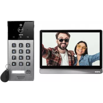 Videovrátnik EURA VDP-30C5 Tuya, 1080p, Wi-Fi, obojsmerný zvuk, PIR detekcia pohybu, nočné videnie, IP54, bezdrôtový zvonček