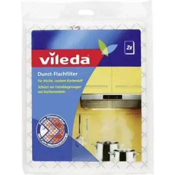 Vileda plochý filter do digestora balenie 2 ks 1446 – strihateľný tukový filter do digestorov, 570 x 470 mm, biely
