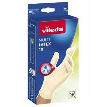 Vileda prírodné latexové rukavice, veľkosť M/L, 10 párov