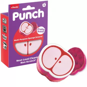 Vileda Punch univerzálna špongia – jablko, 1 kus