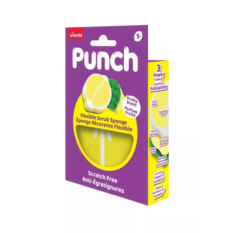 Vileda Punch flexibilný čistič špongií, citrón, 1 kus