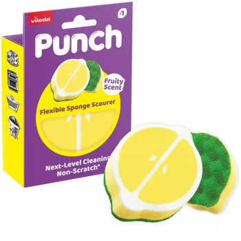 Vileda Punch flexibilný čistič špongií, citrón, 1 kus