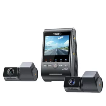 VIOFO A329T 3CH GPS palubná kamera 4K predná, 1080P interiérová & zadná, Sony STARVIS senzory, vstavané Wi-Fi & GPS