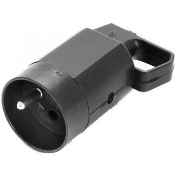 Viplast 315-05 Prenosná zásuvka s uzemnením a rukoväťou, 2P+Z, 16 A, 250 V, IP20, čierna
