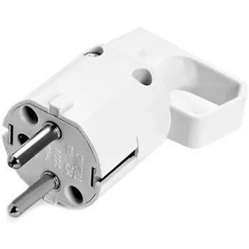 VIPLAST 325-01 univerzálna Schuko zástrčka s krúžkom, 16A 250V, IP20, biela