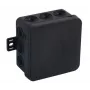 VIPLAST V5 Klik nástenná prázdna krabica, 12 káblových vstupov, IP54, čierna, 75x75x41 mm, 035-05