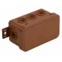 VIPLAST V8 Klik Povrchová odbočná krabica, prázdna, 8 káblových vstupov, IP54, hnedá, 80x45x41mm