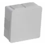 VIPLAST VP-02 nástenné prázdne puzdro, 6 káblových vstupov, zaklapávacie veko, IP55, biela, 86x86x40mm