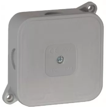 VIPLAST VP-2 podomietková rozvodná krabica, prázdna, 4 káblové vstupy, IP44, sivá, 85x85x35mm