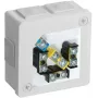 VIPLAST VP-22 povrchová odbočná krabica so svorkami, 6 káblových vstupov, biela, IP55, 86x86x40 mm