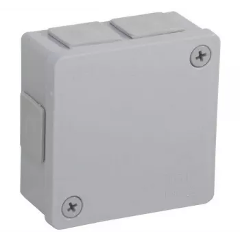 VIPLAST VP-22 Povrchová odbočná krabica, 6 káblových vstupov, prázdna, sivá, IP55, 86x86x40 mm