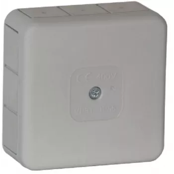 VIPLAST VP-31 Povrchová rozvodná krabica, 12 priechodiek, sivá, IP55, 85x85x37mm