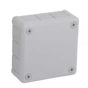 VIPLAST VP-41 povrchová prázdna krabica, 12 káblových vstupov, sivá, IP55, 98x98x42mm
