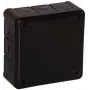 VIPLAST VP-41 na omietku rozvodná krabica prázdna s 12 káblovými vstupmi, čierna, IP55, 98x98x42mm