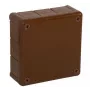 VIPLAST VP-51 nástenná rozvodná krabica, 12 káblových vstupov, hnedá, IP55, 118x118x46mm