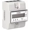 Virone EM-3 trojfázový elektromer, 80A, 3 moduly, DIN lišta TH-35mm