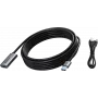 VISION TC 5MUSB3.0EXT+/BL USB 3.0 aktívny predlžovací kábel 5 m USB-A samec/samica čierny strieborný