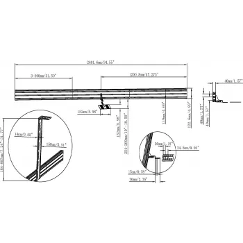 Vision VFM-MNU/P4X55 montážna sada pre videostenu s veľkou nosnosťou pre 4x 50-55