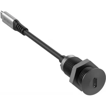 Vivolink USB-C stolová zásuvka čierna s 0,3 m USB-C káblom