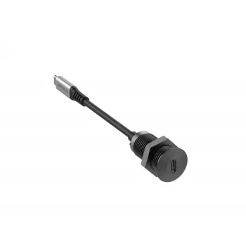 Vivolink USB-C stolová zásuvka čierna s 0,3 m USB-C káblom