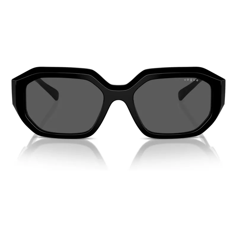 VOGUE VO5554S-W4487 dámske cat eye slnečné okuliare čierna/sivá 54 mm