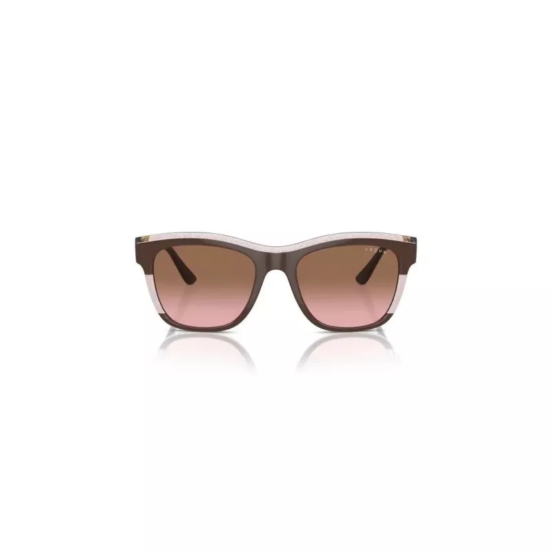 VOGUE VO5557S313614 dámske slnečné okuliare - priehľadný sivý rám, tmavosivé sklá, 54 mm
