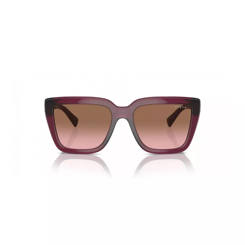 VOGUE VO5575SB29891 dámske obdĺžnikové slnečné okuliare Havana hnedý gradient 55 mm