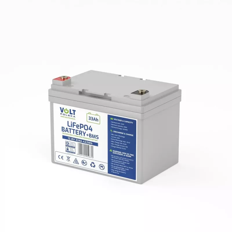 VOLT POLSKA LiFePO4 batéria 12,8V 33Ah 30A