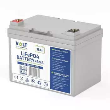 VOLT POLSKA LiFePO4 batéria 12,8V 33Ah 30A