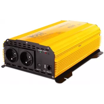 VOLT POLSKA SINUS PLUS 3000 čistý sínusový menič napätia 24V na 230V 1500W/3000W s diaľkovým ovládačom