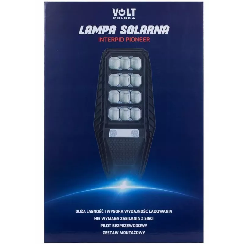 VOLT POLSKA solárne svietidlo PIONEER 240 s 15W solárnym panelom a diaľkovým ovládačom