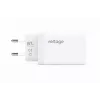 Voltage GaN 67W nástenná nabíjačka, 2x USB-C & 1x USB-A, PD 3.0, QC 3.0, PPS, EU konektor, biela